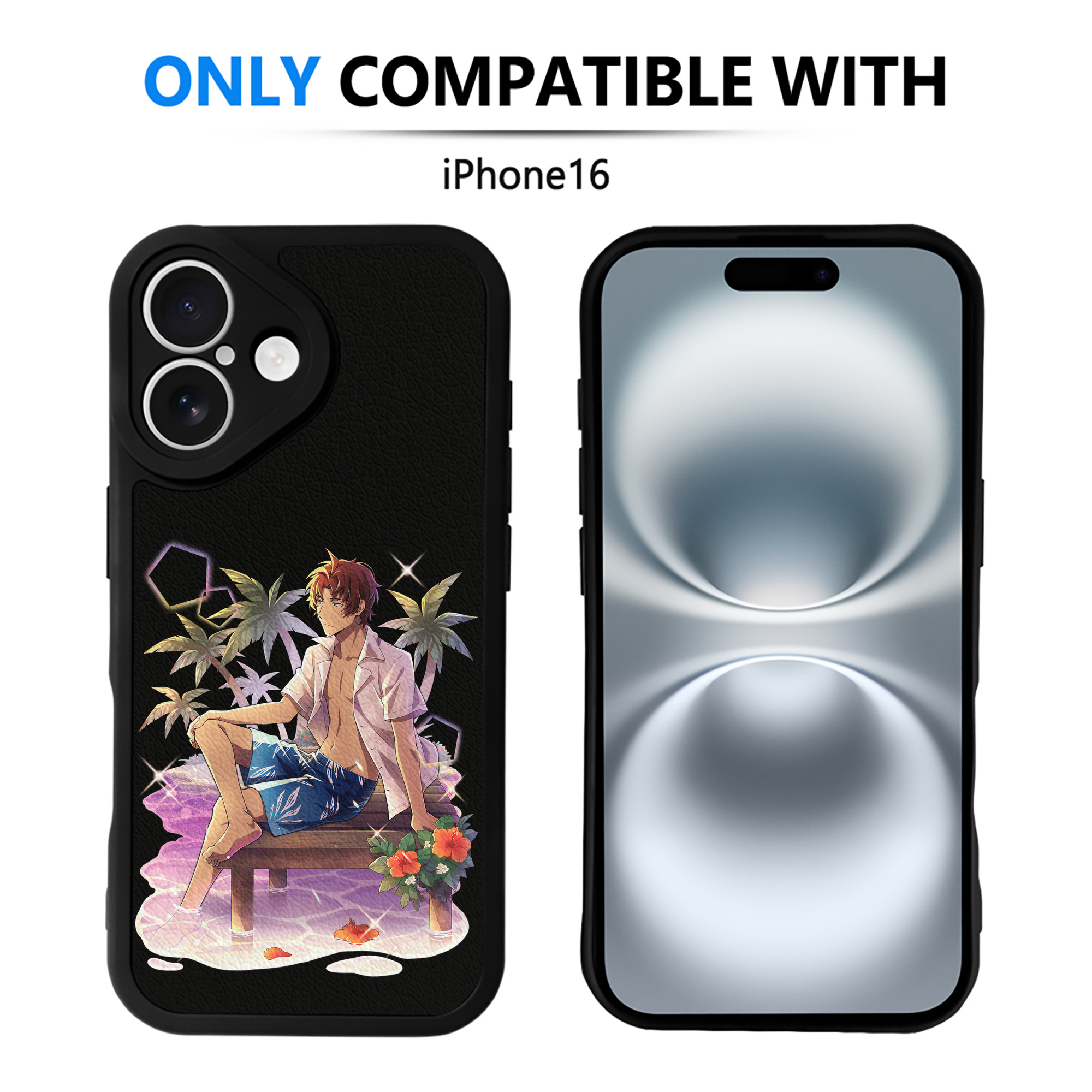 （画像用） 文豪ストレイドッグス Bungo Stray Dogs 【iPhone 16シリーズ対応】シリコンスマホケース（レザー調） 材質：シリコン